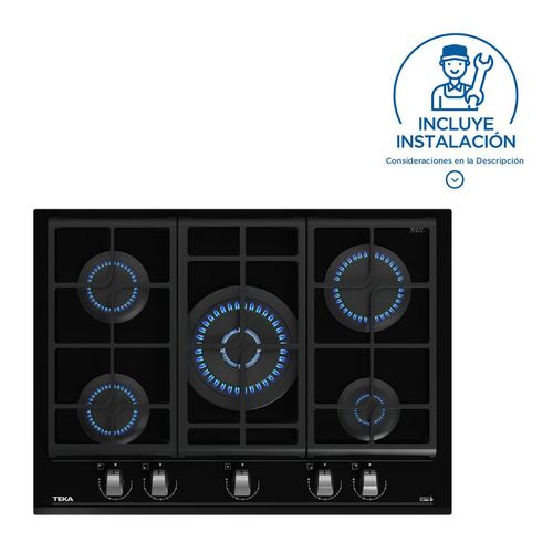 Cocina Teka Encimera Cristal Gas Gzc 75330 Xbb 70 Cm 5 Quem Rej Hierro Fund