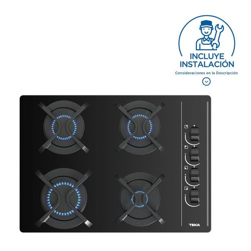 Cocina Teka Encimera A Gas Gbc 64003 Vidrio Templado 60 Cm 4 Q Rej Hier Fund