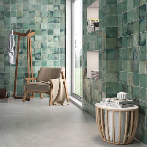 Mayolica Geotiles Provence Mint Brillo No Rect. Dest. 31.6X60 Caja 1.52 M2