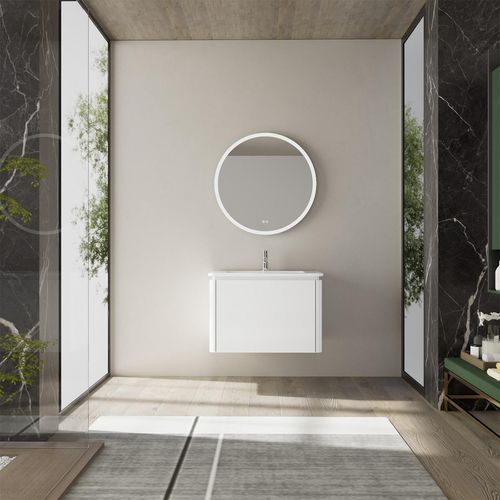 Mueble De Baño Golden Bath Sasa Blanco 60X42X46 Cm C/ Rebose Inc. Lavatorio Empotrar