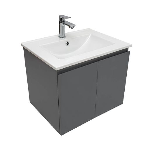 Vanitorio Trebol Tempra Gris 50X60X46 Cm Inc. Lavatorio C/ Rebose (610005820-610005821)