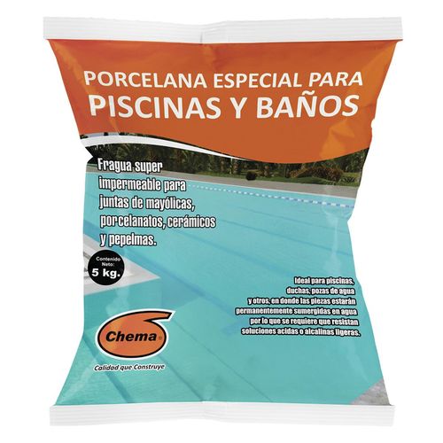 Porcelana Chema Agua Marina Especial P/Piscina 1 Bolsa X 5 Kgs.