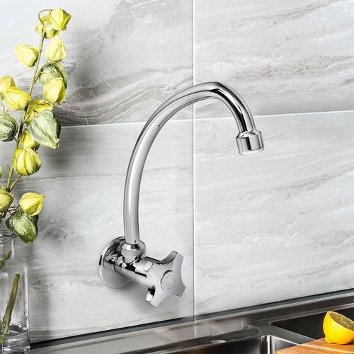 Llave Italgrif Punta Sal De Lavadero A La Pared C/ Pico Giratorio De 5/8' Cromado