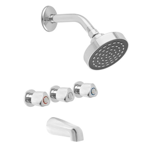 Mezcladora Trebol Neo Plus Cromo De 8' Empotrada C/Salida P/Ducha Tina