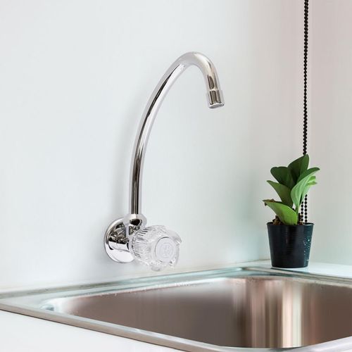 Llave Trebol Della Cromo A La Pared P/Cocina (Disco Ceramico)