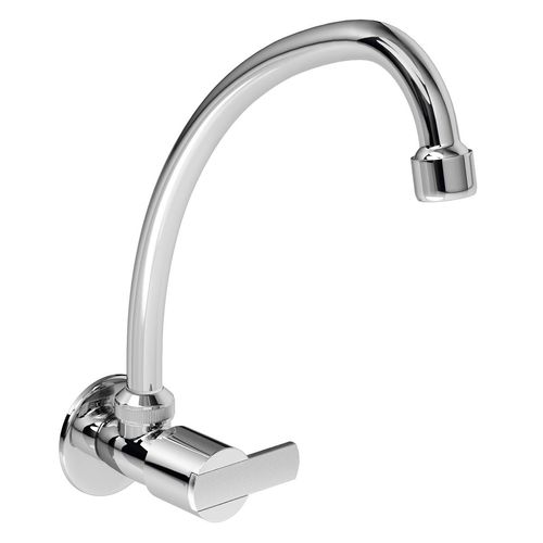 Llave Italgrif Buzios Lever Minimalista Cromo Para Lavadero Con Pico Giratorio