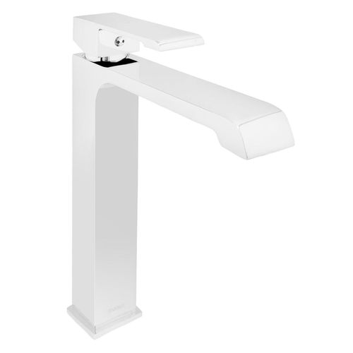 Monocomando Vainsa Minimalista Mono Cromo De Lavatorio Square Alta Cuadra Al Mueble