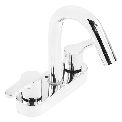 Mezcladora Vainsa Mares Colección Maui De Lavatorio 4' Al Mueble Con Planchuela Pico Al Cromo Va7