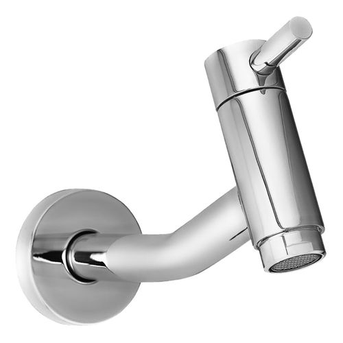 Llave Vainsa Minimalista Lever A La Pared Compacta Cromo Lavatorio