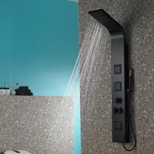 Columna para Ducha Rialto Negro - 150x20 cm