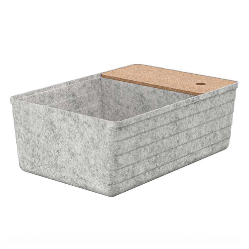 Organizador Roca Tura De Corcho Y Felpa De 48X30X18