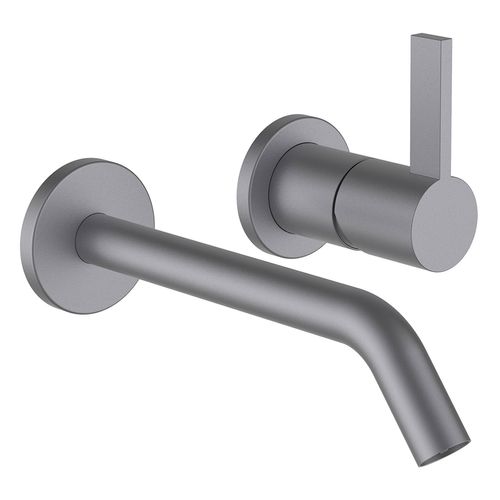 Combo Laufen Kartell Monocomando A La Pared Para Baño Color Acero Inox. + Cpo Intern.