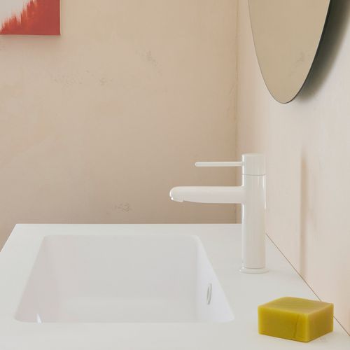 Monocomando Roca Nu para Lavatorio Pico Bajo Blanco - Manijas PIN