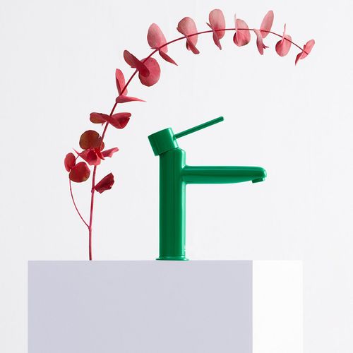 Monocomando Nu - P/Lavatorio - Pico Bajo - C/Manijas Pin S/Desague - Verde