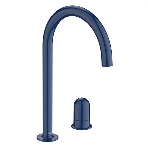 Monocomando Nu - P/Lavatorio - Pico Alto - C/Manijas  de Repisa - S/Desague - Azul