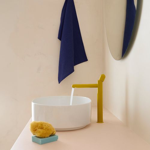 Monocomando Roca Nu para Lavatorio Pico Alto Amarillo - Manijas Dome