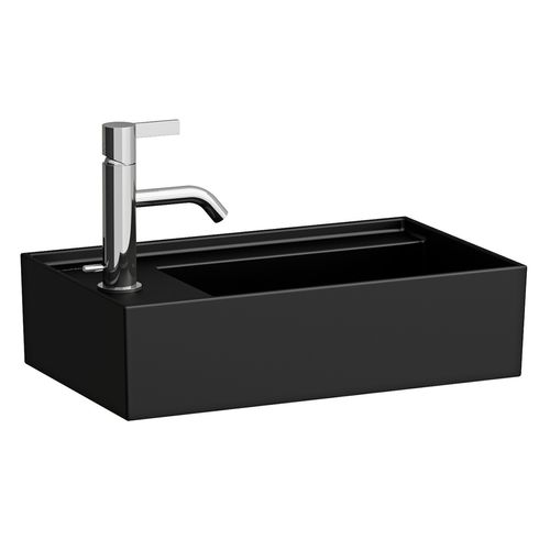 Bowl Laufen Kartell Sobre Encimera 46X28X15 Cm Para Grif. Baja Color Negro Mate