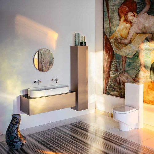 Bowl Laufen Sonar Sobre Encimera De Saphirkeramik Con Doble Poza 100X37X13 Cm Color Blanco