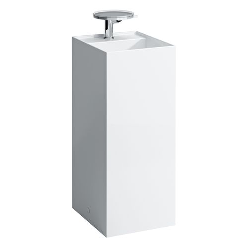 Lavatorio Laufen Kartell Freestanding 37.5X43.5X90 Cm Con Desague Oculto Color Blanco