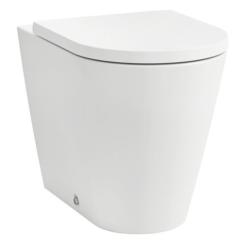 Combo Laufen Kartell Inodoro Al Piso Color Blanco Mate Con Asiento+Cisterna+Codo S/Pulsador