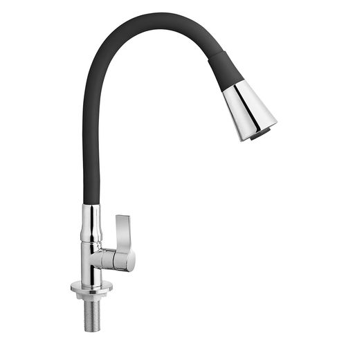 Llave Savona Para Lavadero Pico Flexible - Negro