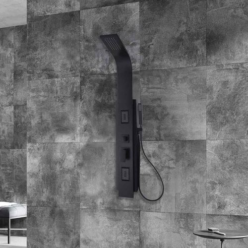 Columna para Ducha Loos Negro - 140x20 cm