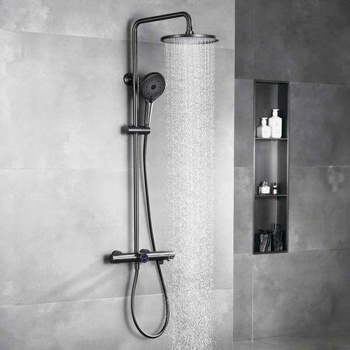 Columna para Ducha Rones Gris Oscuro C/regulador - 84 cm