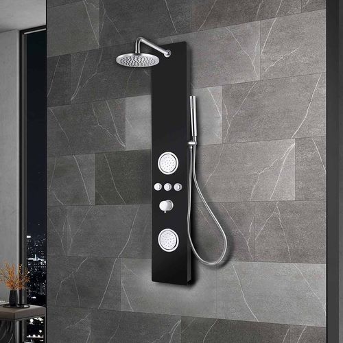 Columna para Ducha Dales Negro - 130x20 cm