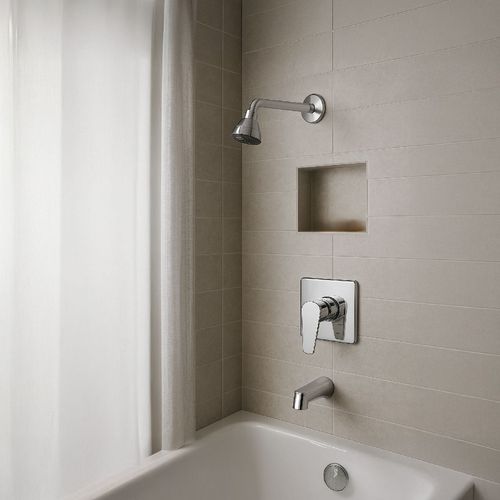 Monocomando Lift Para Ducha - Plateado