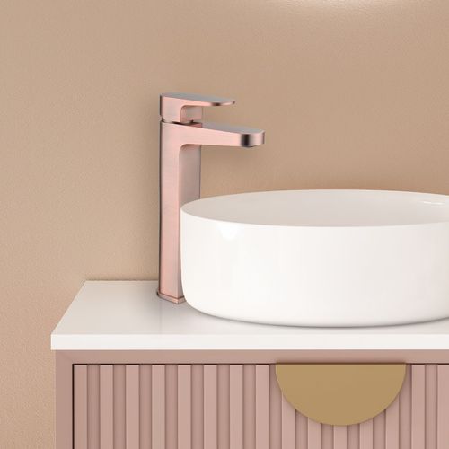 Monocomando Oxford Para Lavatorio Pico Alto - Palo Rosa