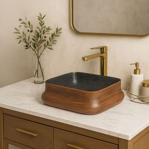 Bowl Cristina Rectangular Para Sobreponer - Negro