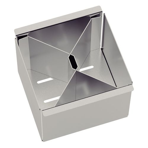Portacubiertos satinado para uso en canaleta húmeda - A/Inox - 15 x 15 x 12 cm
