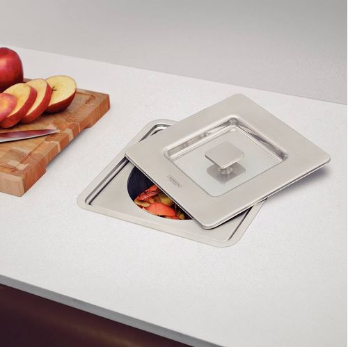 Basurero de mesa Clean Square 5 L - A/Inox - 24.8 x 22.85