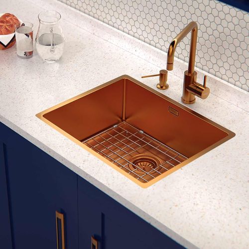 Lavadero Tramontina Quadrum 50 Gold Ac/Inox 54X44Cm Prof. 20.5Cm