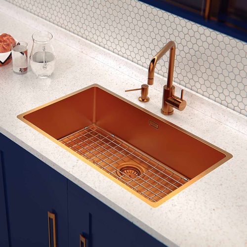 Lavadero Tramontina Quadrum 70 Gold Ac/Inox 74X44Cm Prof. 20.5Cm