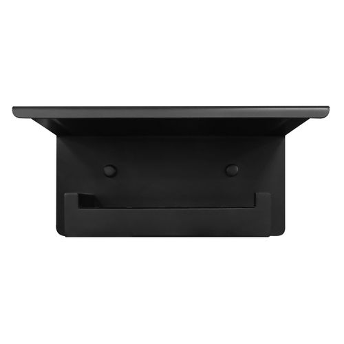 Porta Rollo Cube Con Repisa Para Baño - Negro