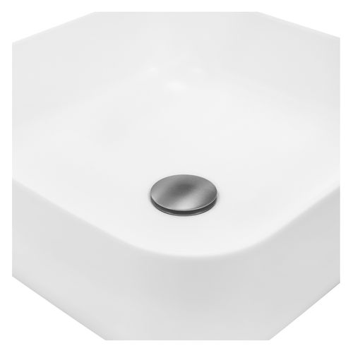 Desague Riva Con Push Color Gris Metal