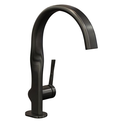 Monocomando Riva Bent De Cocina Al Mueble Color Gris Metal