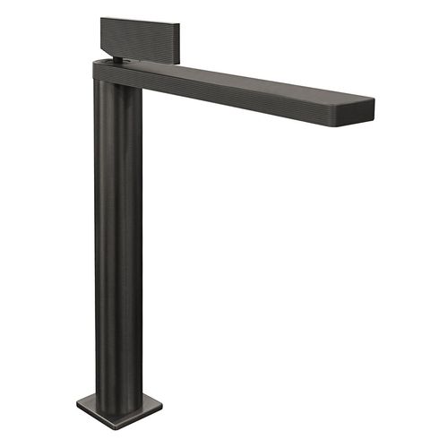 Monocomando Riva Serenity Pico Alto Color Color Metal Gris Para Lvt S/Desague