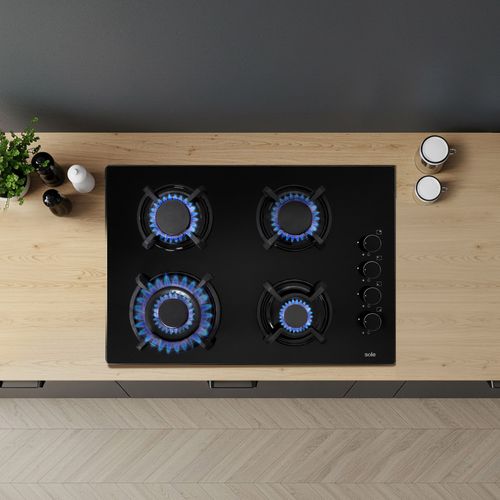 Encimera Vidrio Templado a Gas - 65cm - SOLCO047V3 - S.Collection