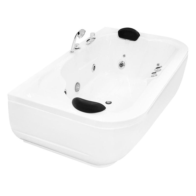 Tina Golden Bath Vesubio Blanco 180X110X62 Cm Hidromasaje Inc. Ducha Tlf.(Espaldar)-1767044301735