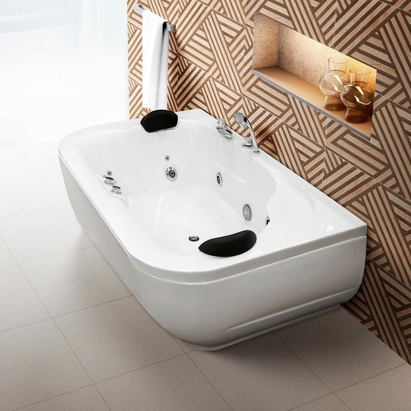 Tina Golden Bath Vesubio Blanco 180X110X62 Cm Hidromasaje Inc. Ducha Tlf.(Espaldar)-1767044307284