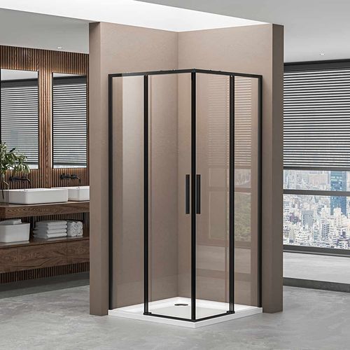 Puerta de Ducha Aramis- Negro - 80 x 80 x 198 cm