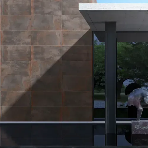 Porcelanato Metalicca Iron Azul Semi Pulido - 49X99 cm - 1.94 m2