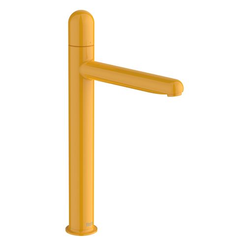 Monocomando Roca Nu Para Lvt. De Pico Alto Color Amarillo Con Manija Dome S/Desague