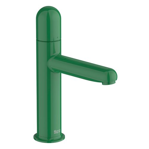 Monocomando Roca Nu Para Lvt. De Pico Bajo Color Verde Con Manija Dome S/Desague