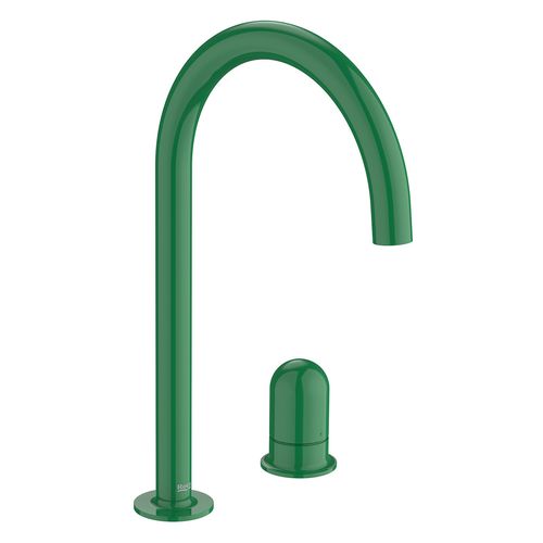 Monocomando Roca Nu Para Lvt. De Pico Alto Color Verde Con Manija De Repisa S/Desague