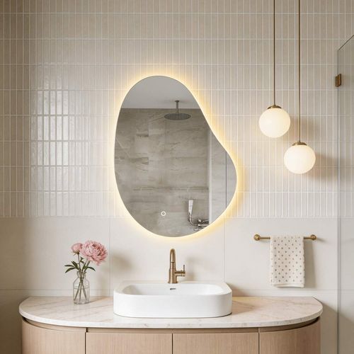 Espejo Alice con Luz LED N/ACC. INST - Forma Orgánica  - 80x60 cm