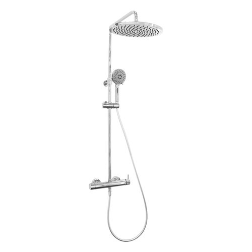 Columna Noken Tec Round Con Ducha Telefono Color Cromado