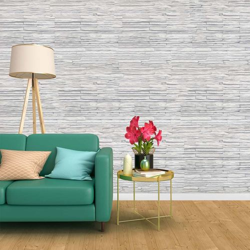 Piedra Decorativa Turmalina Blanco Mate - 15X57 cm - 0.60 m2